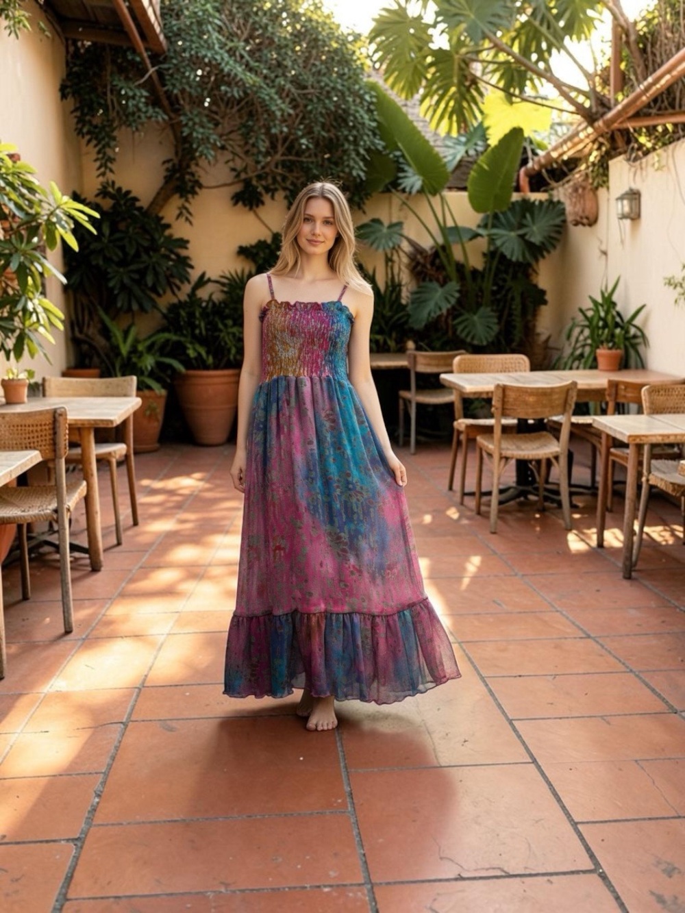🌈✨ NWT India Boutique Multicolor Boho Maxi Dress ✨🌈